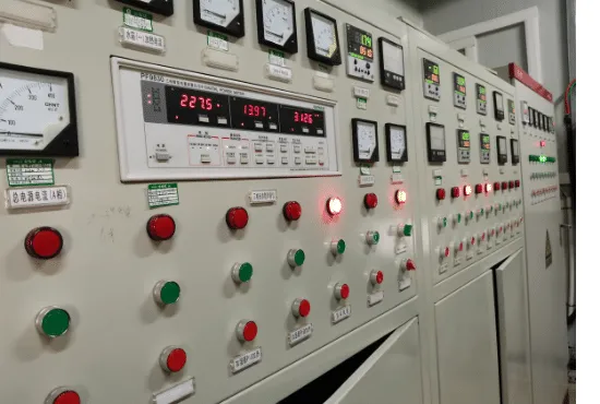 Water chiller testing laboratory control panel used for equipment testing