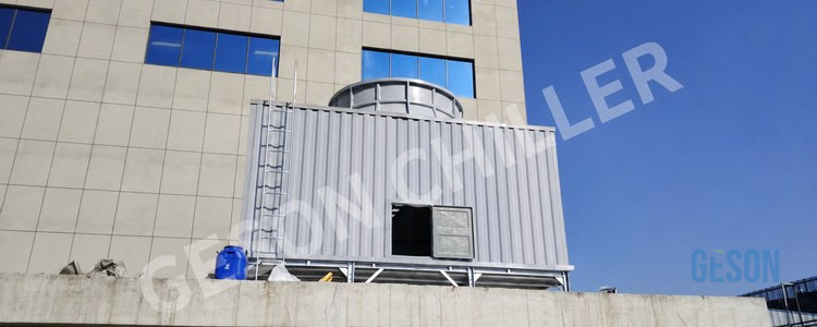 Square open-type cooling tower for PVC extrusion process cooling