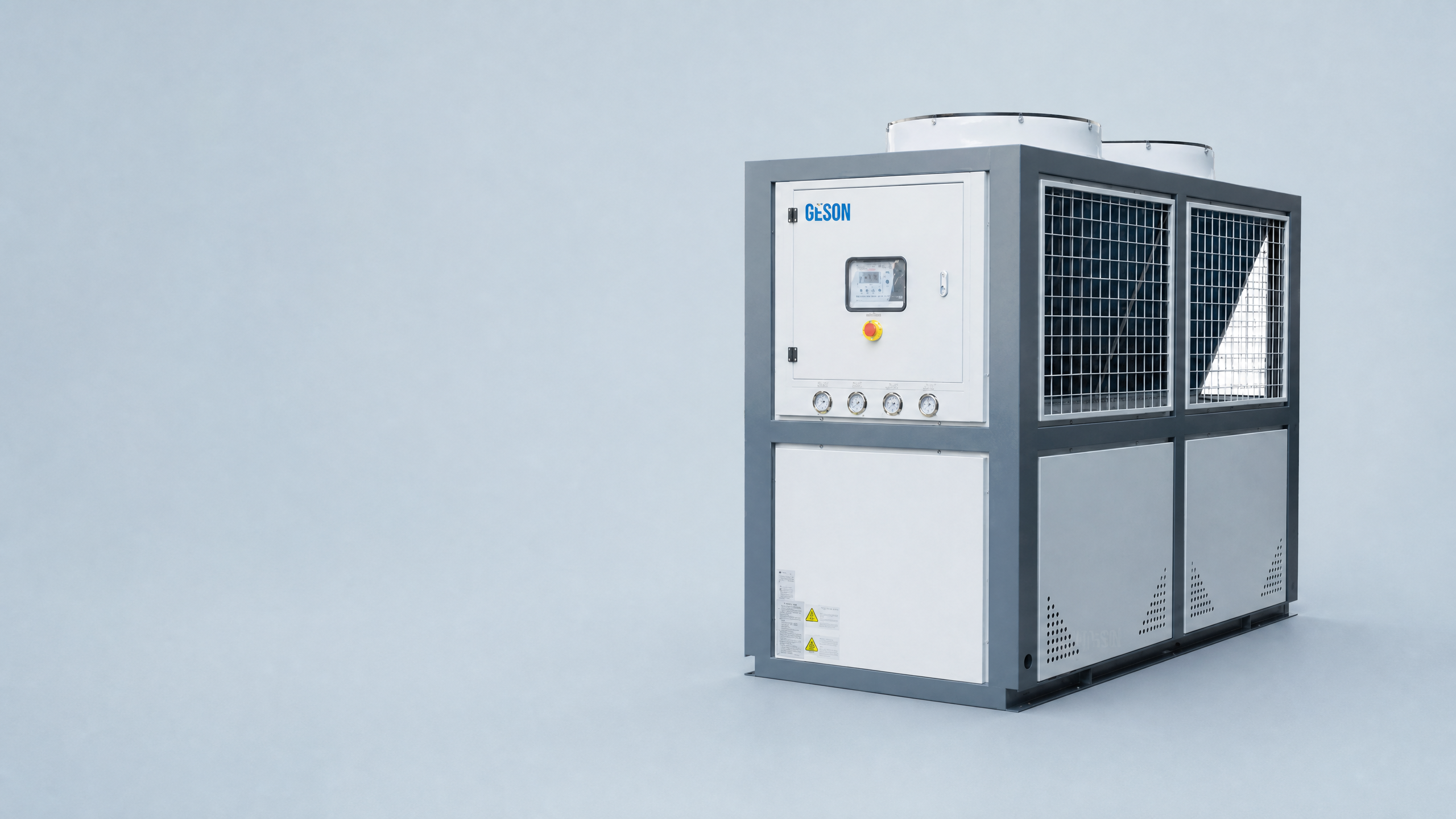 Geson industrial air scroll chiller supplied for the homepage hero